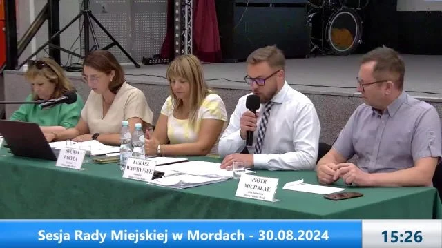 Sesja Rady Miejskiej w Mordach – 30.08.2024